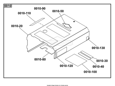 6910-00 - Front Panel Assembly / Front Panel Assembly Diagram and Parts List for 040746-00  Briggs and Stratton Generator